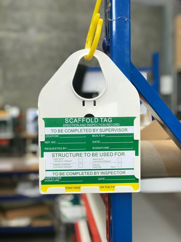 Plastic Scaffolding Tag only (Fits PSTH Holder) - Kiwi Workgear
